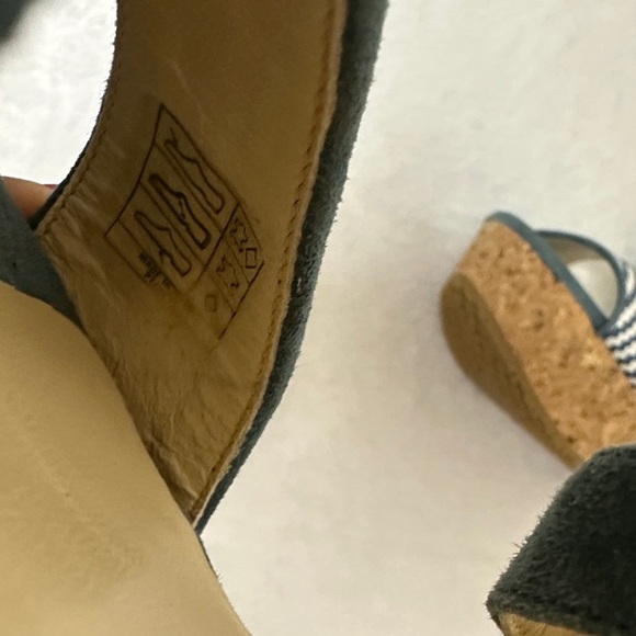 Jimmy Choo Blue and White Wedge Sandals - Picture 8 of 17